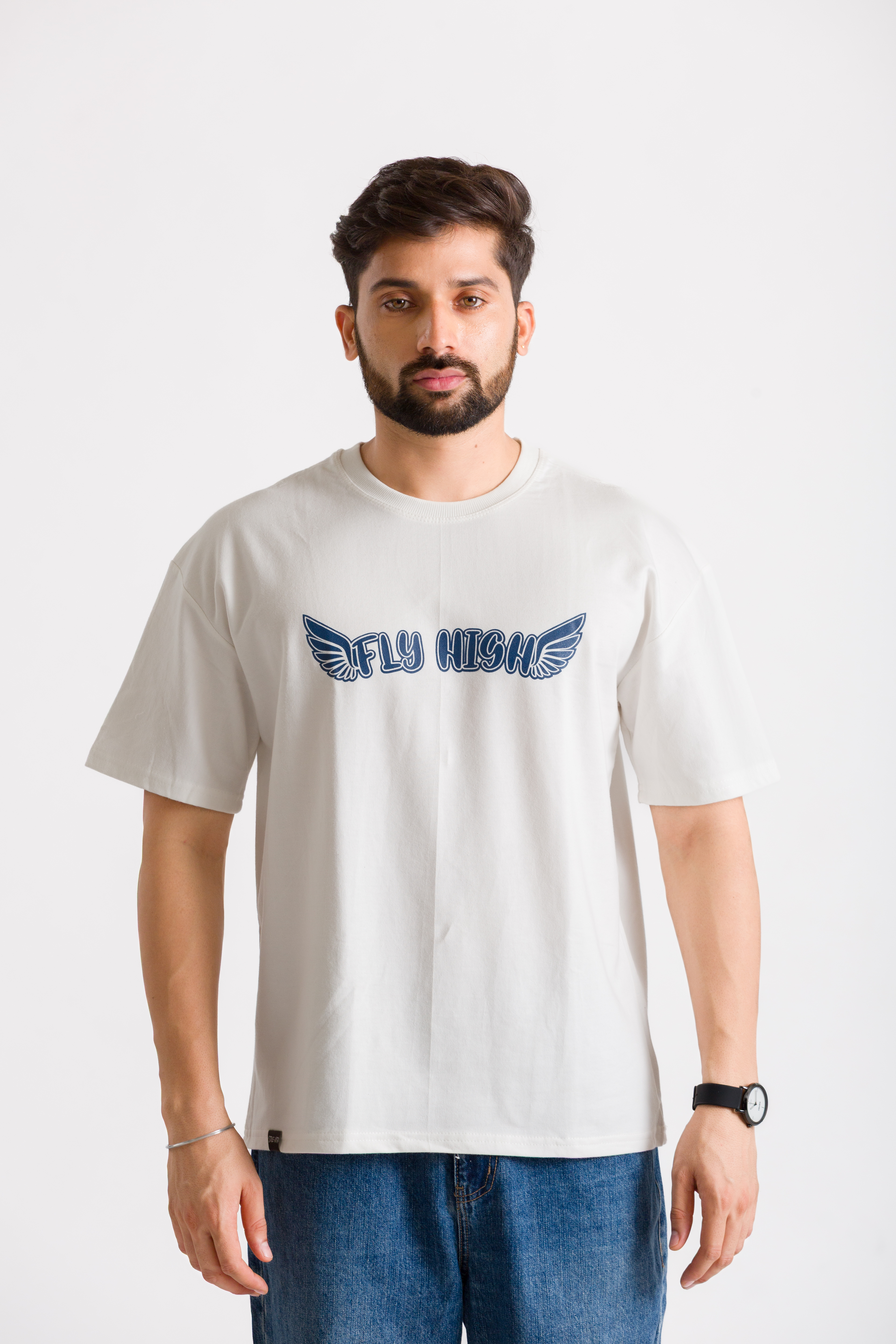Fly High Back Printed Oversized T-Shirt